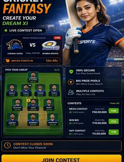 Jogo333bet (game 333 bet) fantasy cricket & matchday visual 3